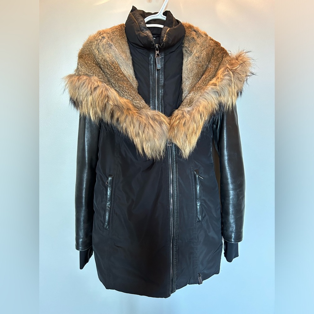 Rudsak winter coat xsmall fur and leather- Open to offers !!!